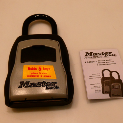 Master Lock 5400DAU Key Safe Portable Keyed Black and Silver 5 Key Capacity