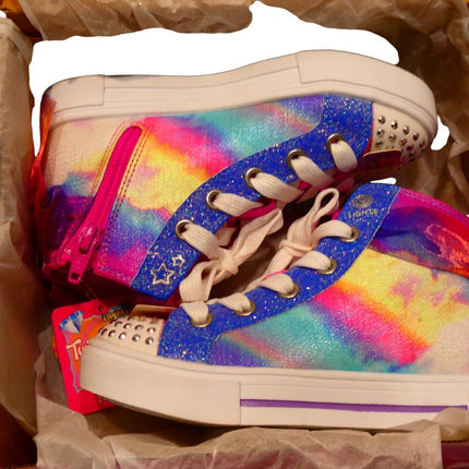 Skechers Girls Twinkle Toes: Twinkle Sparks High-Top Sneaker, Bow Magic - US 11