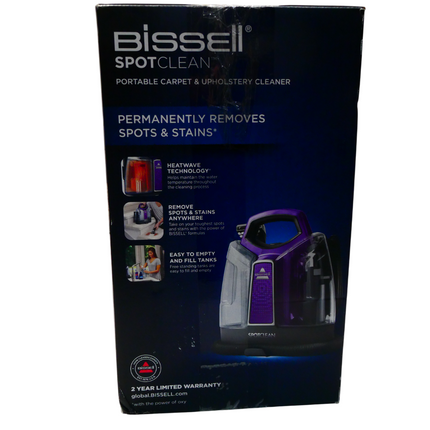BISSELL SpotClean 36984 Portable Carpet and Upholstery Spot Cleaner, Purple