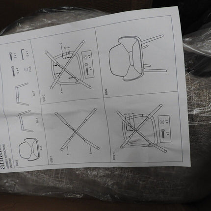 Amalfi Simi chair (KD) Modern Living Chair Seat, Grey, Black, Natural