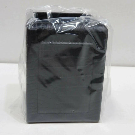 Dacasso Black Crocodile Embossed Leather Pencil Cup