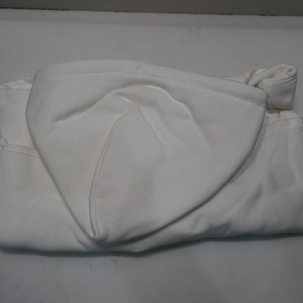 Champion Women's Reverse Weave Cropped Cut-Off Hoodie, White, Large