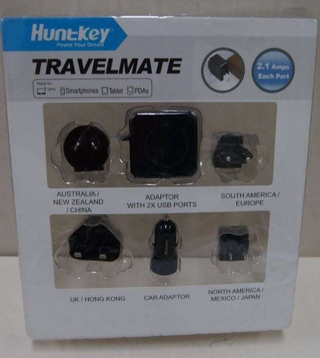 Hunt key Travel Mate D204 Multi Plugs USB Wall Charger Adapter