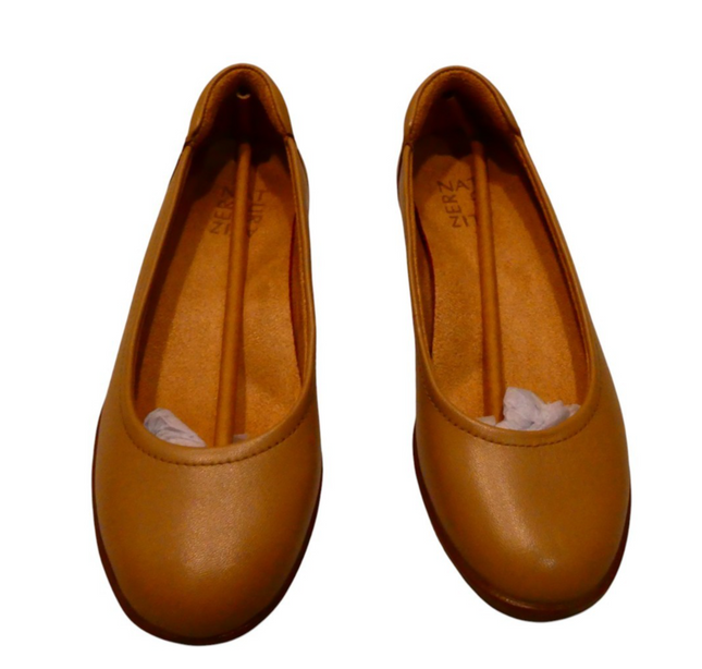 Naturalizer Women's Flexy Ballet Flat, Nude, 5 US