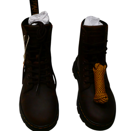 Dr. Martens Unisex Combs Leather 8-Eye Boot Crazy Horse Leather, Dark Brown,UK6