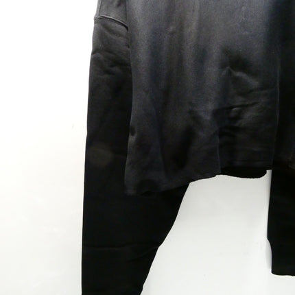 Champion Women's Reverse Weave Cropped Cut-Off Hoodie, Black, X-Large