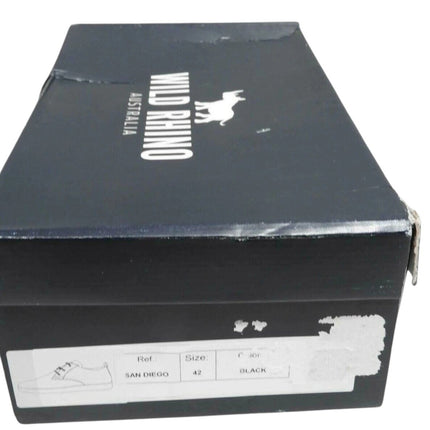 Wild Rhino Men's SAN Diego Lace-Up Flats, Black - 9 US