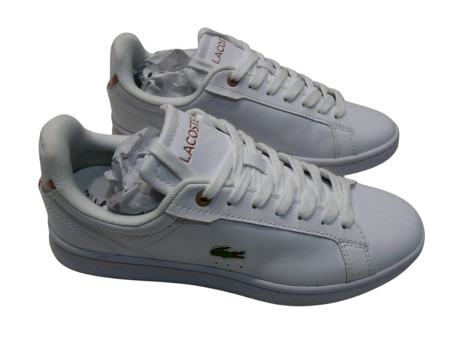 Lacoste Women's Carnaby Pro BL 23 1 SFA Sneaker, White/Light Pink, 6 US