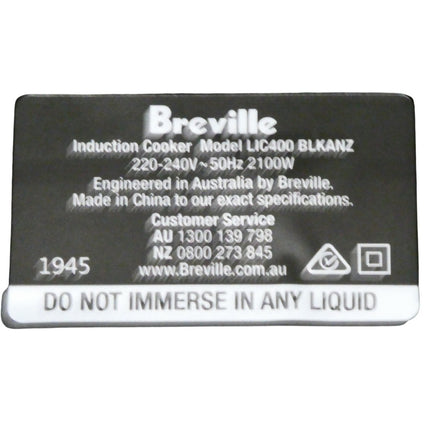 Breville LIC400BLK 29cm the Quick Cook Induction Cooktop