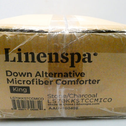 Linenspa All-Season Reversible Down Alternative Quilted Comforter -  King, Stone