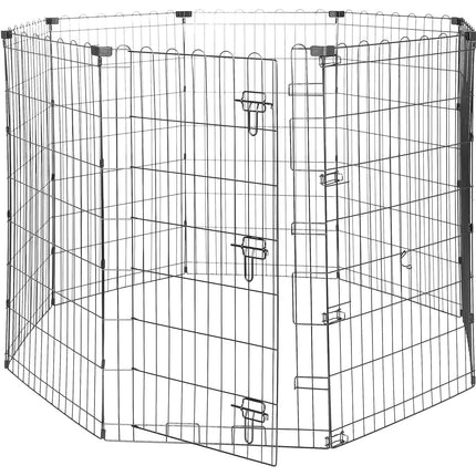 Amazon Basics Foldable Metal Pet Dog Exercise Fence Pen With Door Gate - 150 x 1