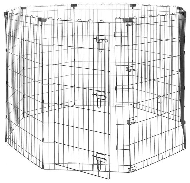 Amazon Basics Foldable Metal Pet Dog Exercise Fence Pen With Door Gate - 150 x 1