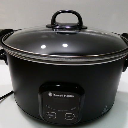 Russell Hobbs 6L Searing Slow Cooker, RHSC650BLK, Digital 3 Heat Settings and Ti