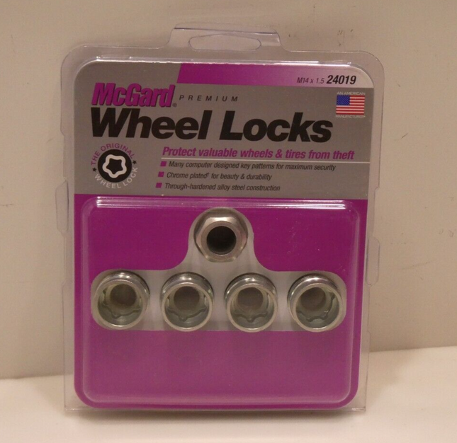 McGard 24019 Cone Seat - Under Hub Cap Wheel Locks (M14 x 1.5 Thread Size) Set 4