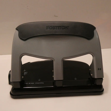 Bostitch EZ Squeeze 40 Sheet 3-Hole Punch (HP40), Silver/Black