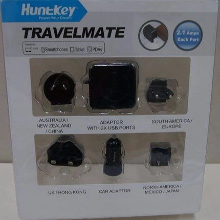 Hunt key Travel Mate D204 Multi Plugs USB Wall Charger Adapter