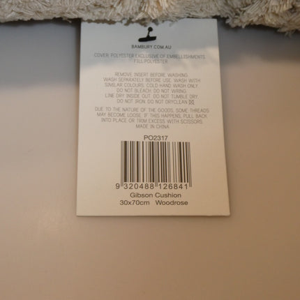 Bambury Gibson Woodrose Long Filled Cushion