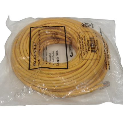 Monoprice ZerobootCat6 Ethernet Patch Cable - Network Internet Cord -RJ45, 100ft