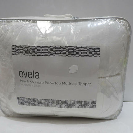Ovela 1000GSM Bamboo Fibre Pillowtop Mattress Topper (Single)