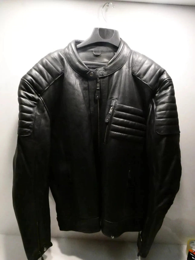 First Mfg Co FIM293CHRZ-Defender Leather Jacket, Black, 4XL