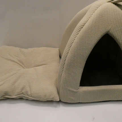 Pet Tent-Soft Bed for Dog and Cat by Best Pet Supplies - Beige Corduroy