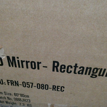 Viviendo Rectangular LED Bathroom Mirror Wall Mounted Anti-Fog Mirror Vanity Dim