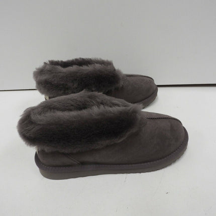 UGG Unisex Double Face Sheepskin Home Slipper OB004, Grey - US 7M/9L