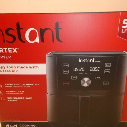 InstantBrands Vortex Digital Single Drawer Air Fryer with Easy to Use 4 Smart Pr