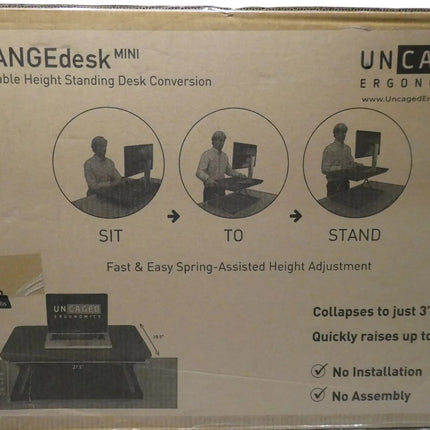 Uncaged Ergonomics CHANGEdesk Mini Small Standing Desk Converter Simple Affordab