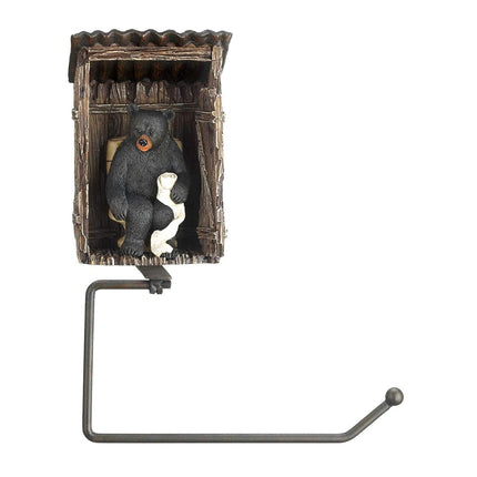 Eastwind Gifts 10016198 Bear Outhouse Toilet Paper Holder