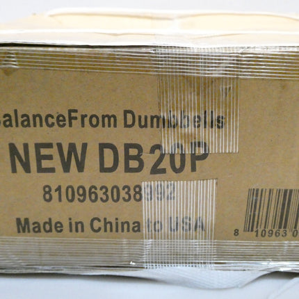 BalanceFrom Rubber Encased Hex Dumbbell 40 Pounds, Single - Black