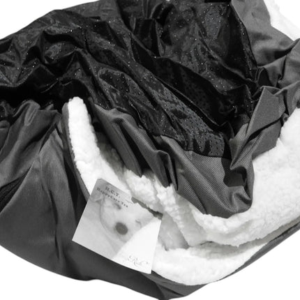 HappyCare Textiles Durable Oxford to Sherpa Pet Cave and Round Pet Bed, 25"