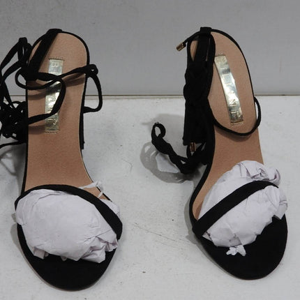 BILLINI Women's DAIANO Strappy Block Heel, Black Suede, 6 AU