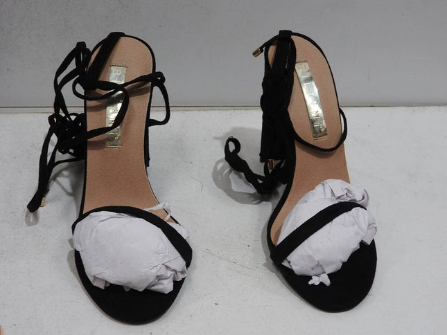 BILLINI Women's DAIANO Strappy Block Heel, Black Suede, 6 AU