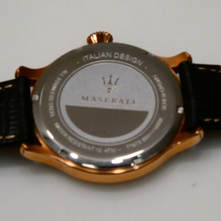 MASERATI Men's 'Epoca' Quartz Stainless Steel and Leather Fashion Watch, Color:B