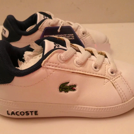 Lacoste Kid's Graduate 0721 1 SUC Sneaker, White/Navy, 6 US (Small Mark)