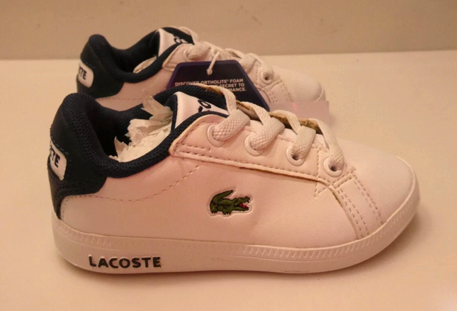 Lacoste Kid's Graduate 0721 1 SUC Sneaker, White/Navy, 6 US (Small Mark)
