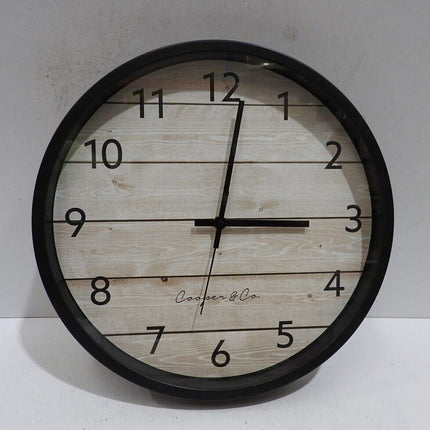 Cooper & Co. 30cm Black Round Wall Clock
