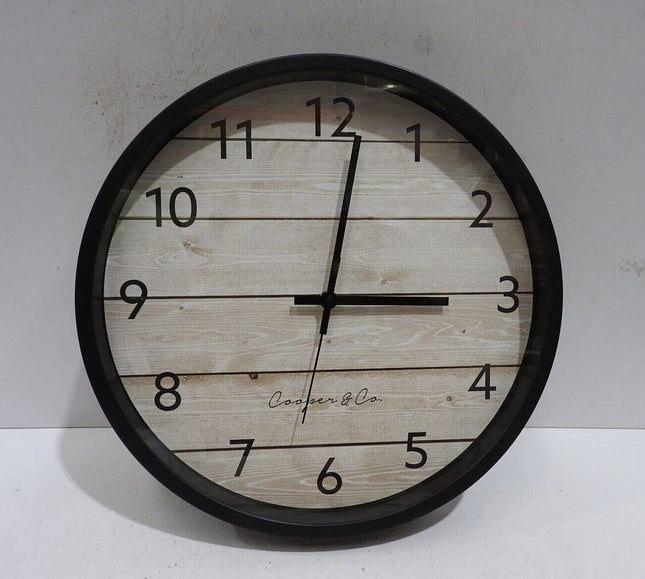 Cooper & Co. 30cm Black Round Wall Clock