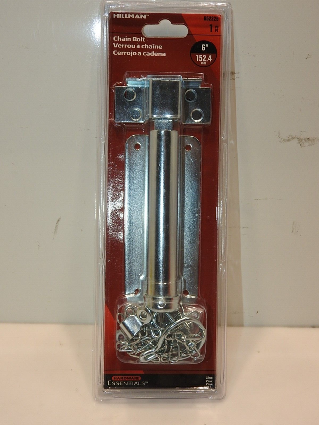 Hillman 852225 Zinc-Plated Chain Bolt 6-Inch