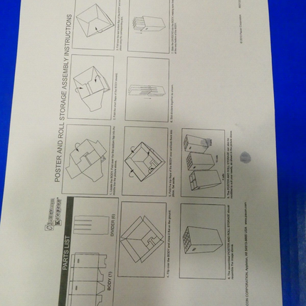 Classroom Keepers Poster & Roll Storage, Blue, 24"H x 12-1/4"W x 12-1/4"D