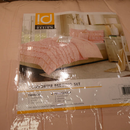 Intelligent Design Cozy Comforter Casual Waterfall Multi Layer Ruffle All Season