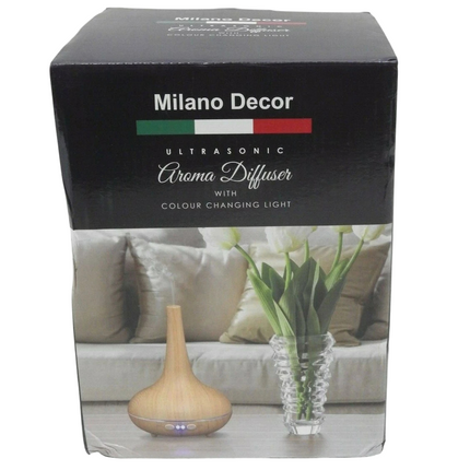 Milano Décor Ultrasonic Aroma Diffuser And Humidifier - Light Wood Grain