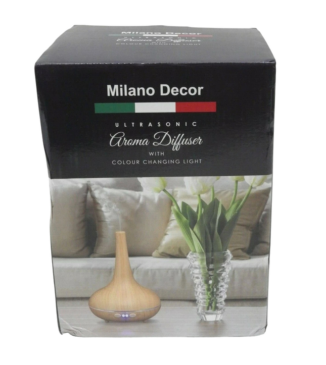 Milano Décor Ultrasonic Aroma Diffuser And Humidifier - Light Wood Grain