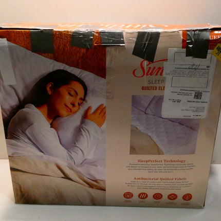 Sunbeam Sleep Perfect Quilted Anti Bacterial Queen Electric Blanket BLQ6451