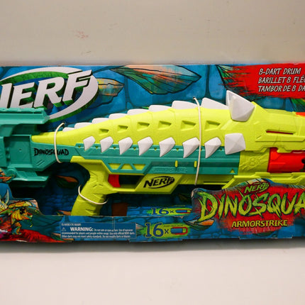 Nerf Dinosquad Armorstrike Dart Blaster, 8-Dart Rotating Drum, Drop Grip