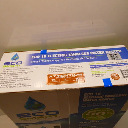 EcoSmart ECO 18 Electric Tankless Water Heater, 18 KW at 240 Volts with Patented