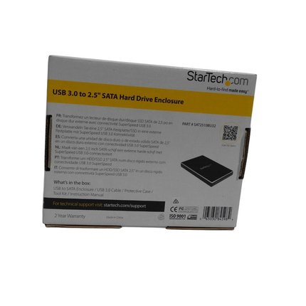 Startech SAT2510BU32 SATA To USB-A 3.0 HDD/SSD External Case