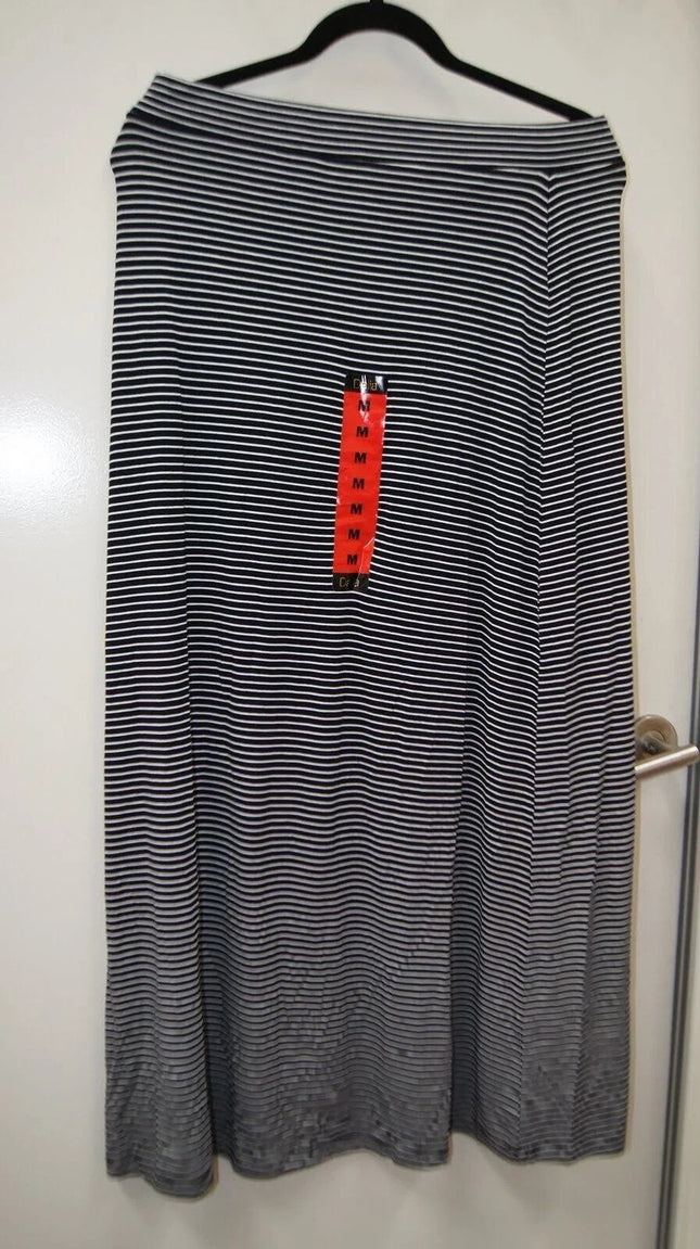 Dalia Collection Maxi Long Full Length Skirt Black/White - Medium