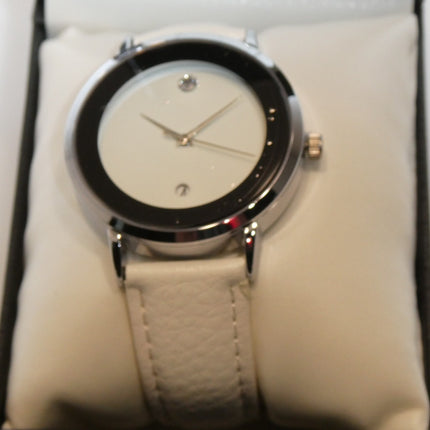 MESTIGE Womens Quartz Watch, Analog Display and Leather Strap MSWA3146